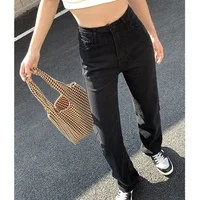 Woman Korean High Waist Streetwear Straight Leg Jeans Girls Y2k Clothes Pants Female Fashion Black Baggy Harajuku Denim Trousers - Image 5