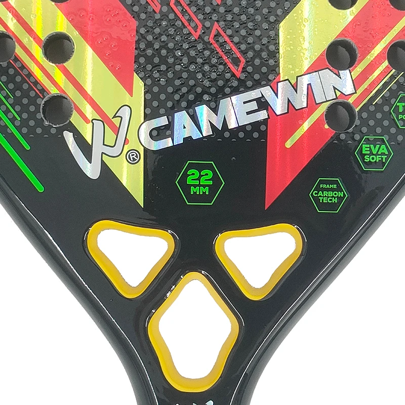 The new 3k Beach tennis racket Professional Full carbon fiber rough surface Deliver protective bag sweatband wrist care CAMEWIN