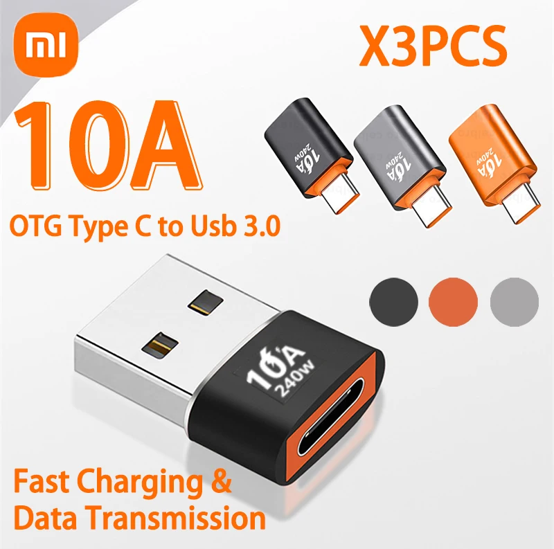 10A Otg Adapter Type C To Usb A Converter Tipoc Adaptor Connector Cable For Xiaomi 12 11 Samsung S22 Iphone 14 13 Oneplus 10pro usb to type c adapter otg adapter type c adapter