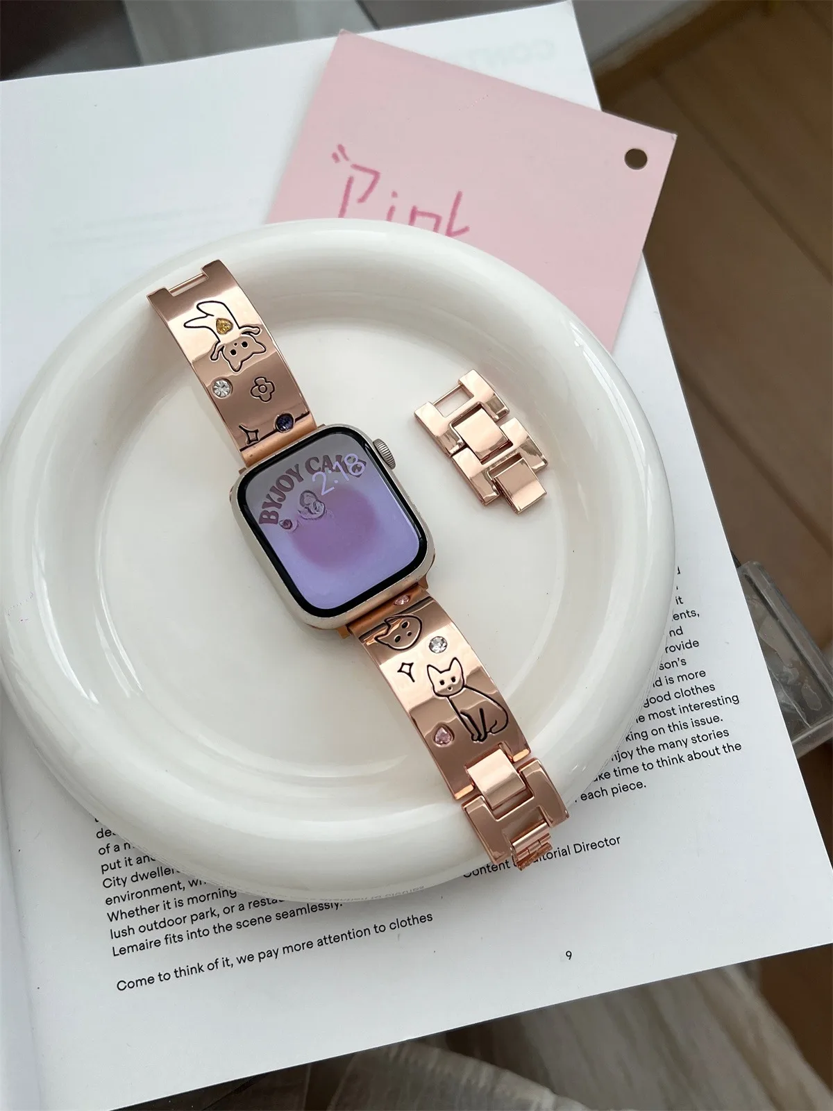 Bracelet de montre pour iwatch 42/44/45/46/49 mm 38/40/41 mm Bracelet de montre tendance en métal pour montres série Ultra2 série 10/9/8/7/6/5/4/3/2/1_voghion.com