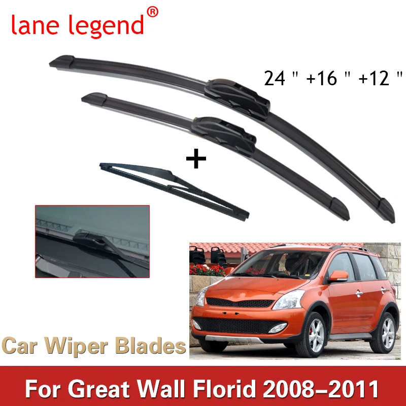 Lane Legend For Great Wall Florid 2008-2011 Spazzole Tergicristallo Anteriori Posteriori Spazzole Accessori Per Taglierina J Hook 2008 2009 2010 2011