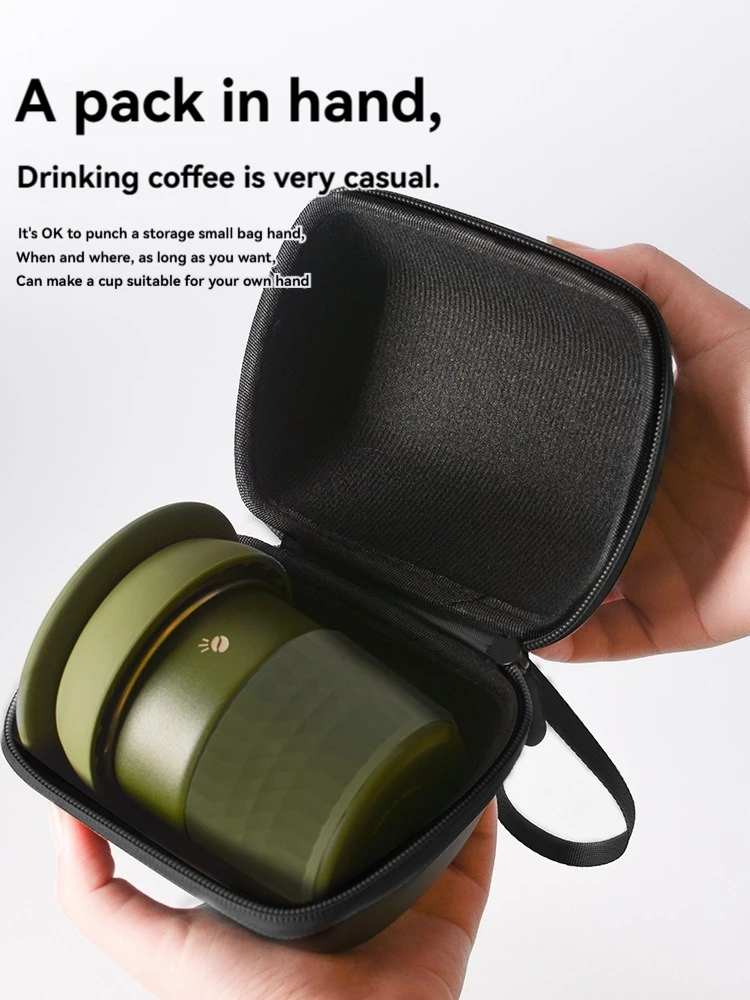 طقم قهوة تخييم سيليكون محمول