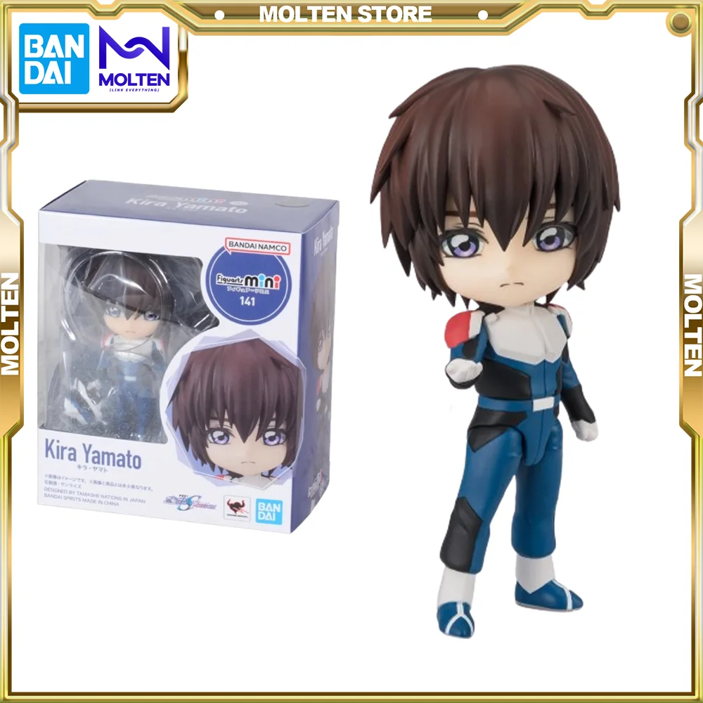 Bandai Original Figuarts Mini Gundam Seed Lacus Clyne Kira Yamato Athrun Zala Anime Action Figure Modello Completo