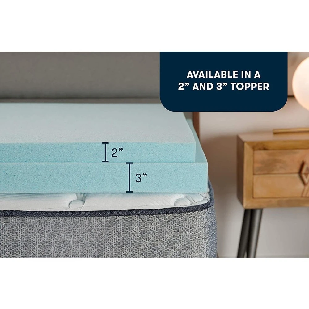 Pressure-Relieving Memory Foam Mattress Topper
