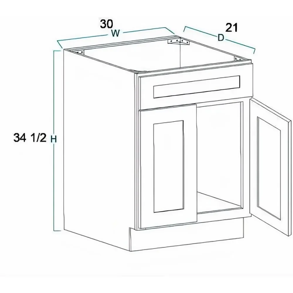 Bathroom Vanity Sink Base Ready-to-Assemble Bathroom Cabinet 24"/30'/36" Width (Vanity Base in Espresso Shaker, 30 inch) 2