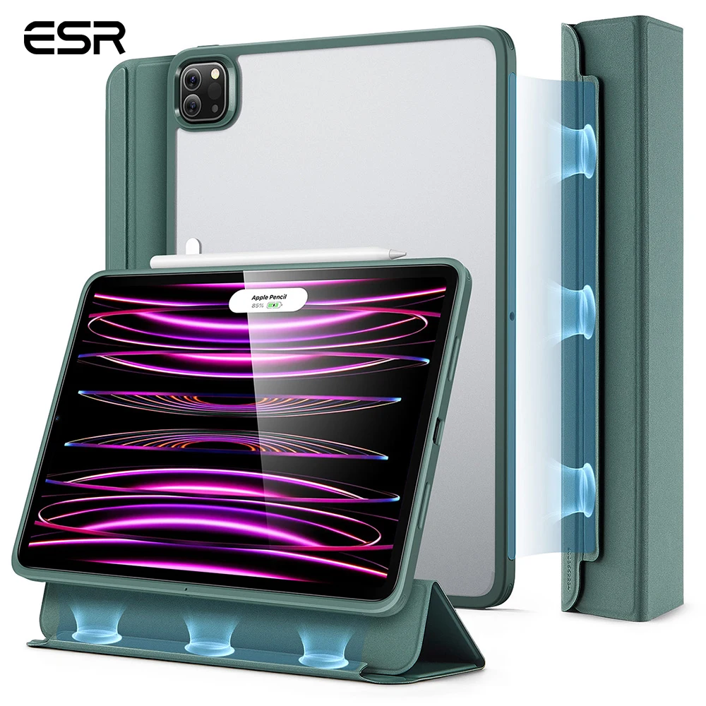 Estojo Magnético Destacável Esr para Ipad Capa Inteligente para Ipad Pro 11 Ipad Pro 12.9 Suporte a Lápis 10 2023