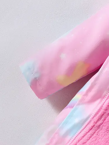 Children's Coat Girls Long Outerwear Winter Autumn Cotton Clothes Girls Pink Unicorn padded Coats Big Thicken Warm Child Jacket - Image 5