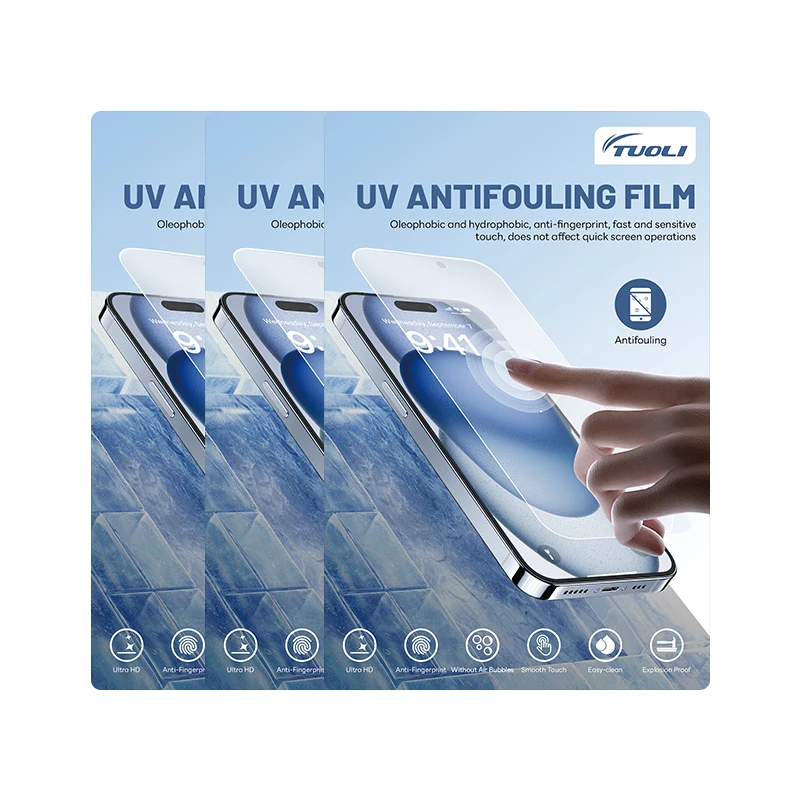 TUOLI 50Pcs Anti-fouling New X9H UV HD Film for TPU TL168 TL568 π Hydrogel Screen Protector Cutting Machine Plotter Fingerprint