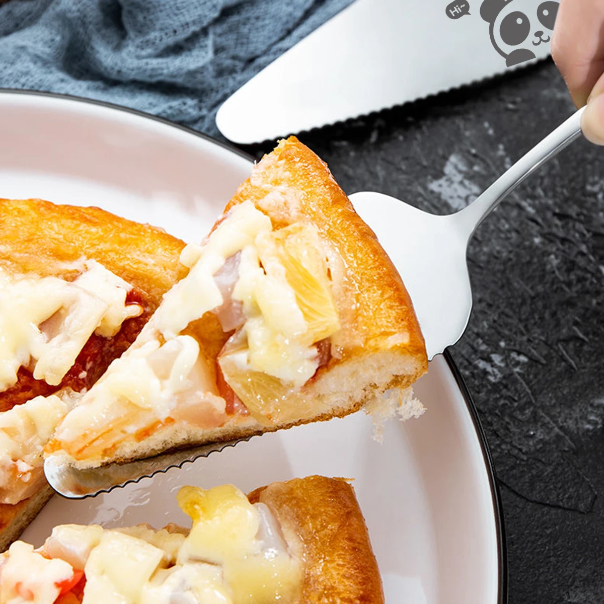 Pizza Shovel Serrated Edge Pie Cake Spatula 304 Stainless Steel Pastry Spatulas Kitchen Tool Baking Server Blade Cutter