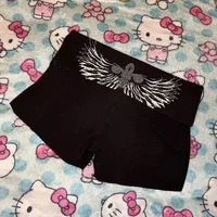 Y2K short d'été décontracté taille basse pour femmes short de style sportif imprimé monogramme brodé pantalon chaud serré Kawaii Streetwear emo 4