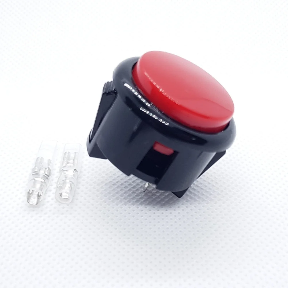 Arcade Pulsante 30 Millimetri Rosso Di Ingresso Faston Jamma Pulsante Bartop Raspberry Sp