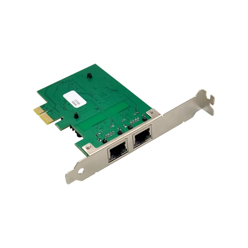 

PCI-E X1 2.5G Server Network Card Dual-Port Gigabit Network Card I225-V Ethernet Controller Dual-Port 2.5GbE RJ45 Ports
