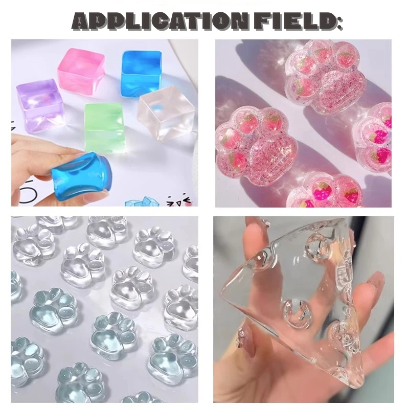 Liquid pinching silicone DIY decompression toy AB silicone raw material Highly transparent 1:1 self defoaming fully transparent 4