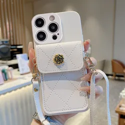 Floral Lanyard Crossbody Wallet Case with Card Holder and Strap Cover - Samsung M13 (5G) (3)