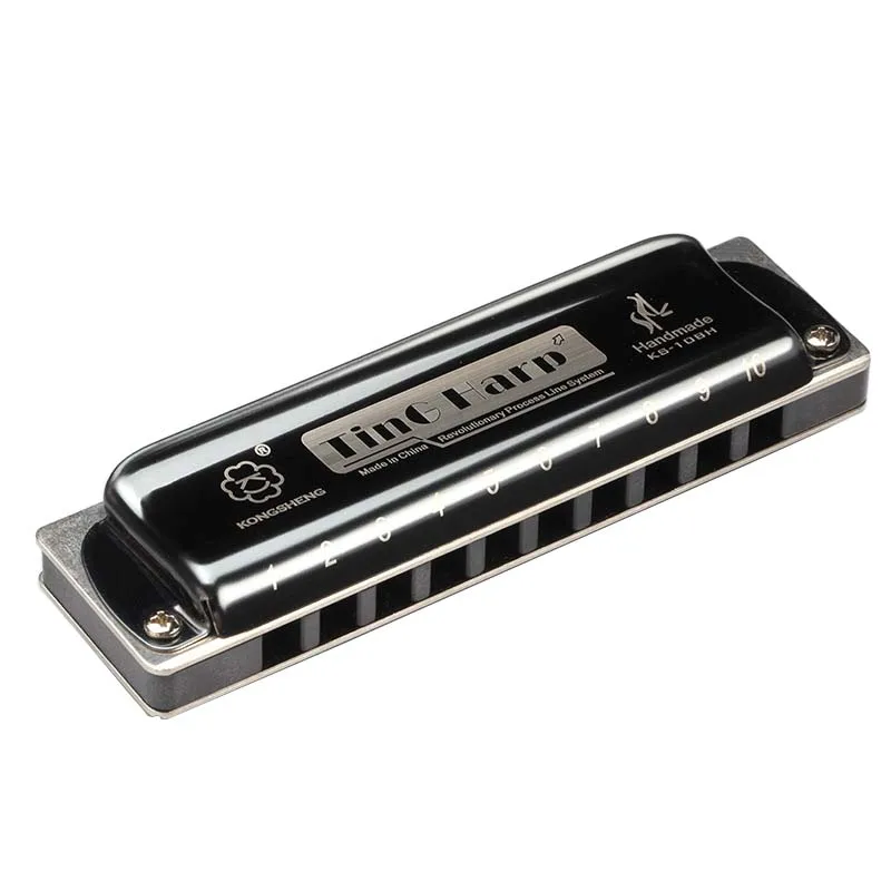 Kongsheng harmonijka diatoniczna Blues harfa ustna organy 10 dołek z C