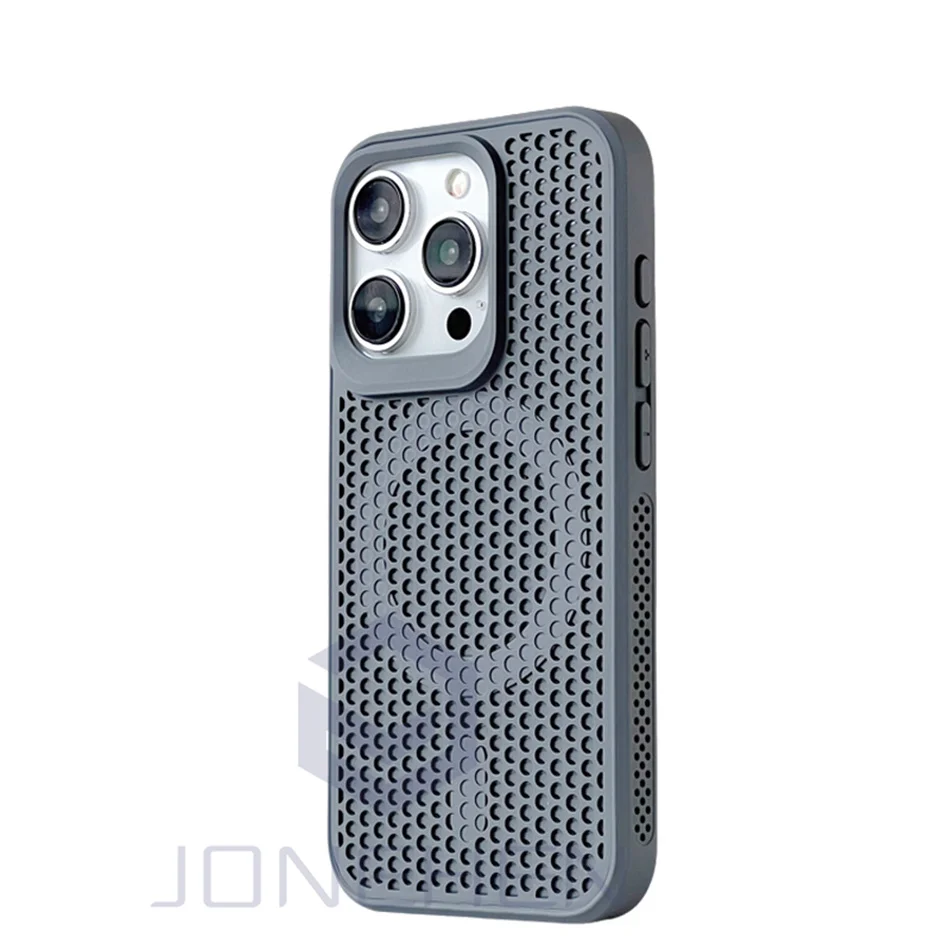 Luxury Cool Breathable Wireless Charging Magnetic Case with Heat Dissipation