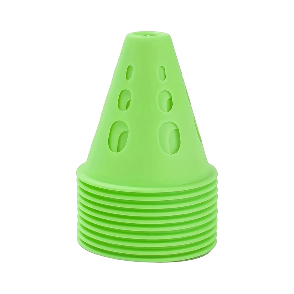 10 Pcs Skate Marker Cones Roller Football Marking Cup Marker Cones Slalom Roller skate pile cup Soccer Training Equipment