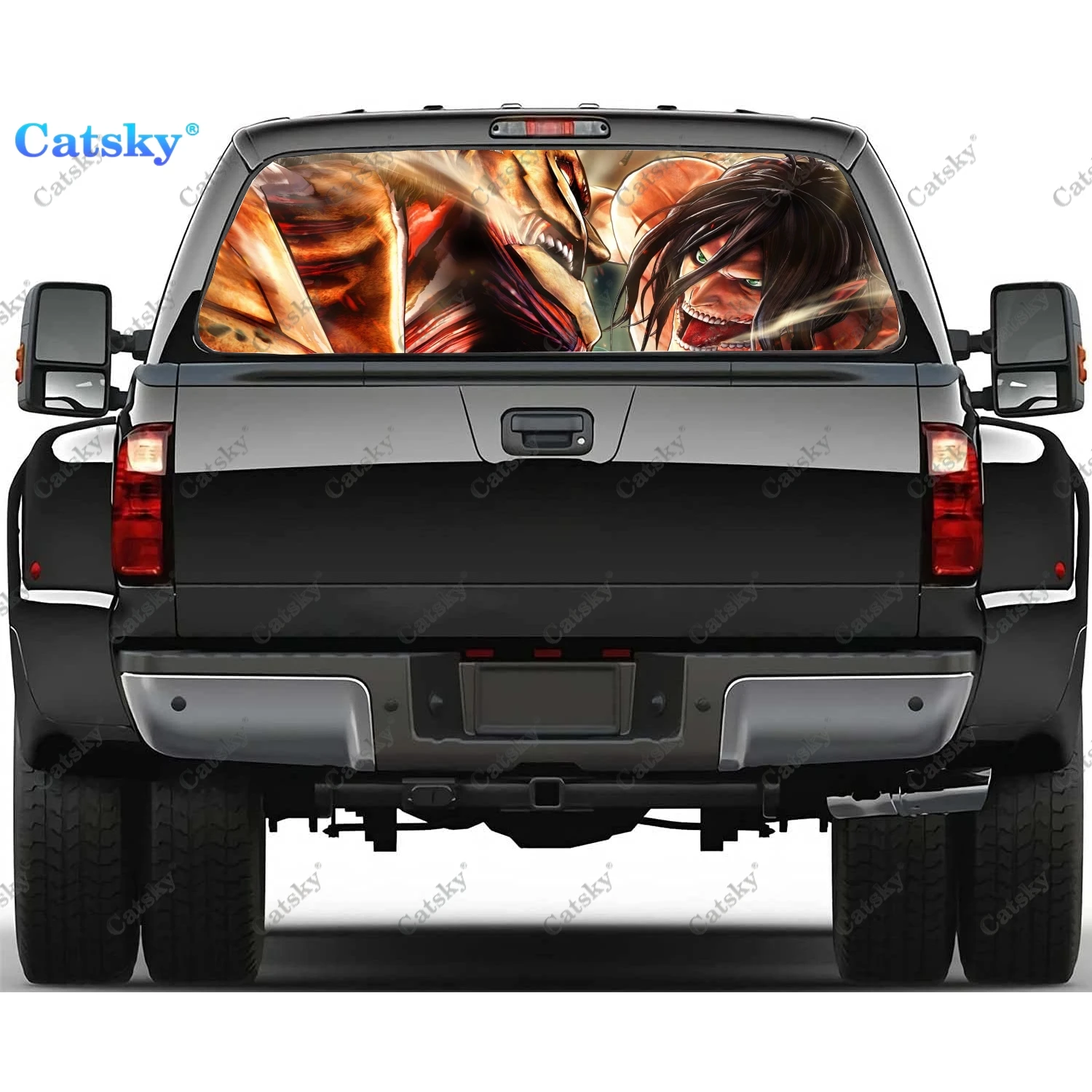 

Attack on Titan Anime Window Decal Sticker Graphic PVC Decorative Truck Sticker Perforated Vinyl Universal Sticker