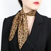 Fashion Leopard Print Square Silk Scarf 60x60cm Summer Thin Chiffon Shade Sunscreen Scarves Neck Guard Woman's Shawl V18 1