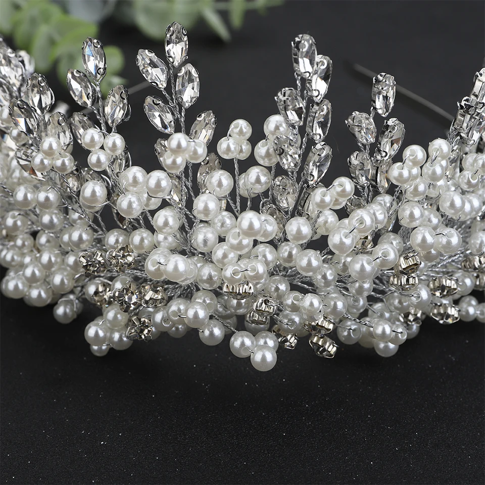 Fasce per capelli da sposa romantiche da donna Fascia per capelli fatta a mano con strass di cristallo Diadema dorata Copricapo da sposa per accessori per capelli  320