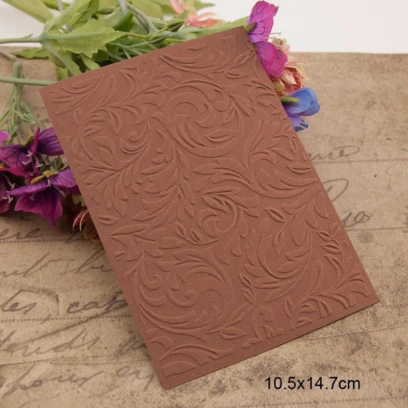 Roll leaves Embossing folders Plastic bump Scrapbooking DIY Template Fondant indentation Cake Photo Album Card Make10.5x14.7cm,plastic embossing folder,embossing folder