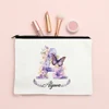Personalized Initial with Name Makeup Bag for Women A-Z Cosmetic  Bags Girls Travel Toiletry Pouch Wedding Birthday Gift for Her 4