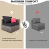 Outdoor Patio Sectional Furniture Set with Ottomans, Wicker Patio Furniture Conversation Sets Sofa for Backyard Garden 2