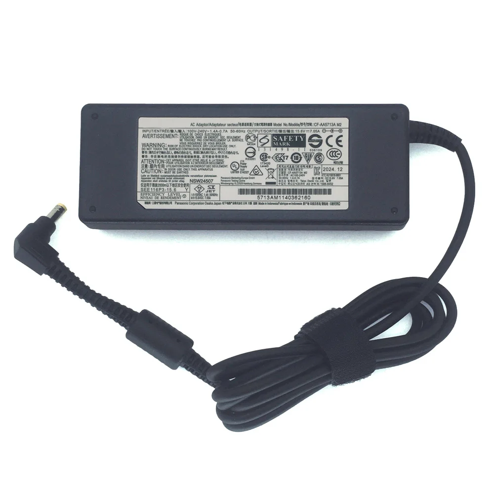 파나소닉 터프북 CF-31 CF-53 CF-52 CF-19 노트북 AC 어댑터용 오리지널 CF-AA5713A M2 110W 15.6V 7.05A 전원 충전기