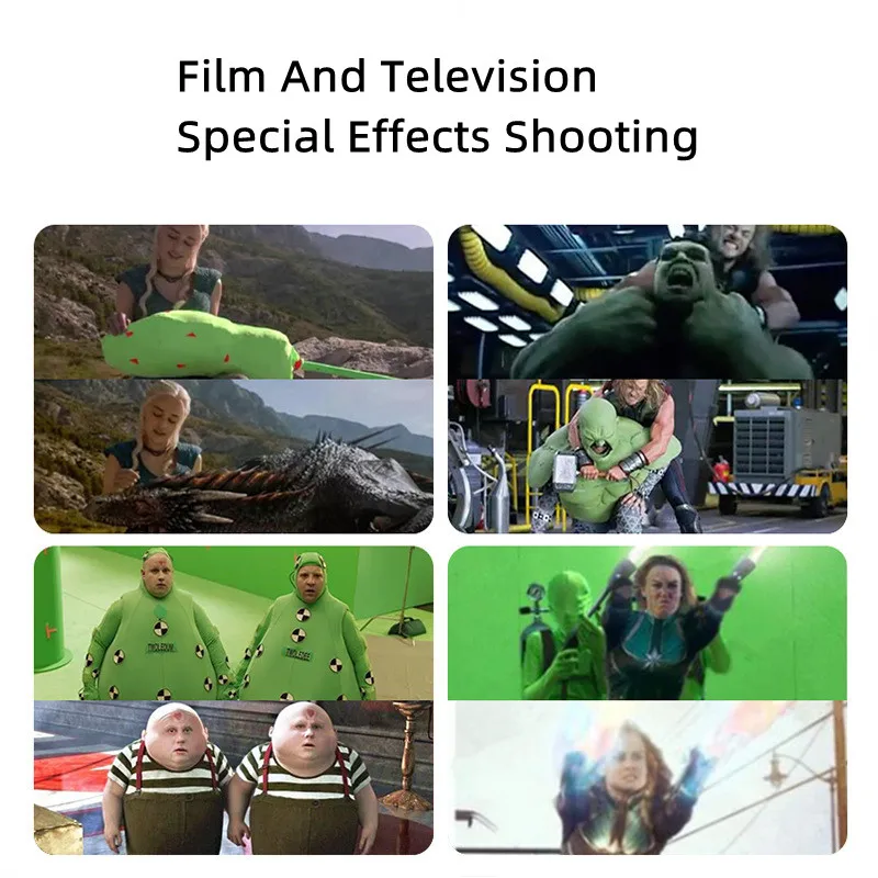 Bodysuit Cheio de Tela Verde Macacões Chroma Key para Filme Tiktok Vídeo Efeito Invisível Filmagem Fotográfica Adereços de Estúdio - Image 5