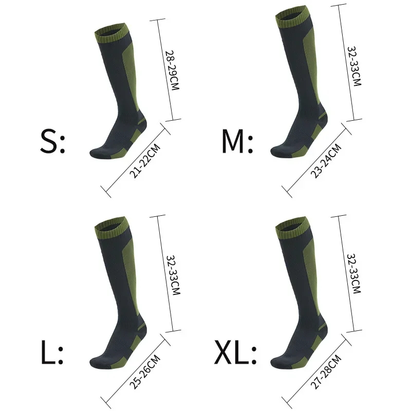 Knee high Waterproof Socks Hiking Wading Outdoor Camping Cycling Skiing Mountaineering Warm