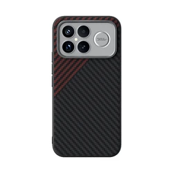 Magnetic Wireless Charging PU Leather Grid Striped Phone Case for Poco F9 Pro (HO4)