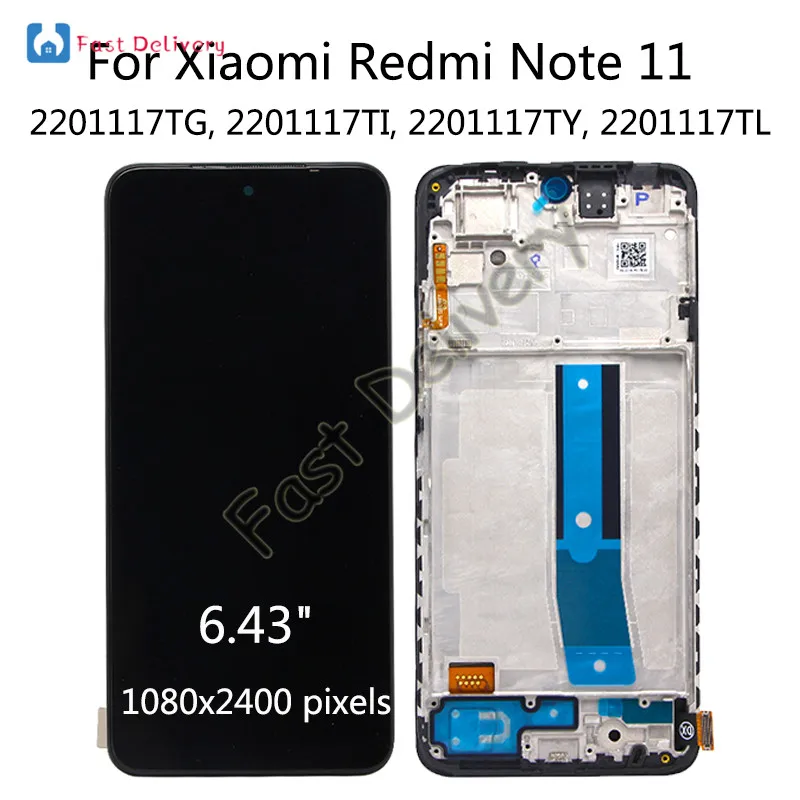 LCD Display Screen For Xiaomi Redmi Note 11 Pro LCD Display With Touch Screen Digitizer Assembly For Redmi Note11 2201117TG 2201117TI