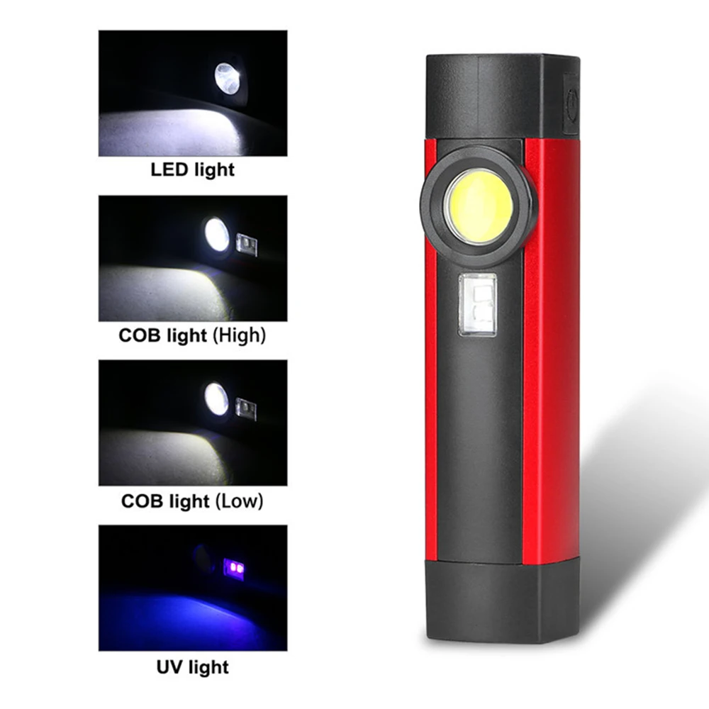 

Work Multi Function Flashlight USB Rechargeable Zoom Strong Lamp Long Range Emergency Portable Banknote Inspection Light Fishing