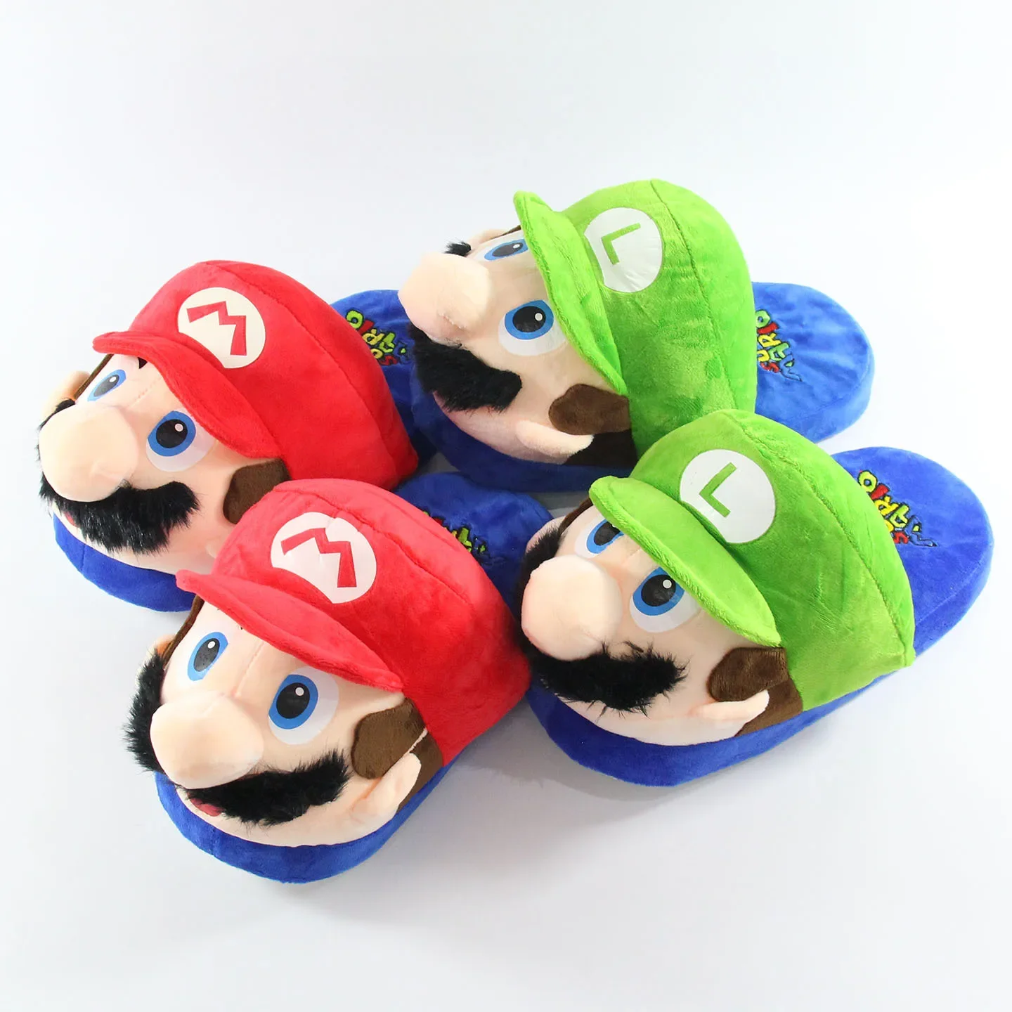 Super Mario Bros Yoshi Cartoon pantofole divertenti ragazzo ragazza coppie  bambini piano domestico creativo uomo inverno casa pantofole di cotone