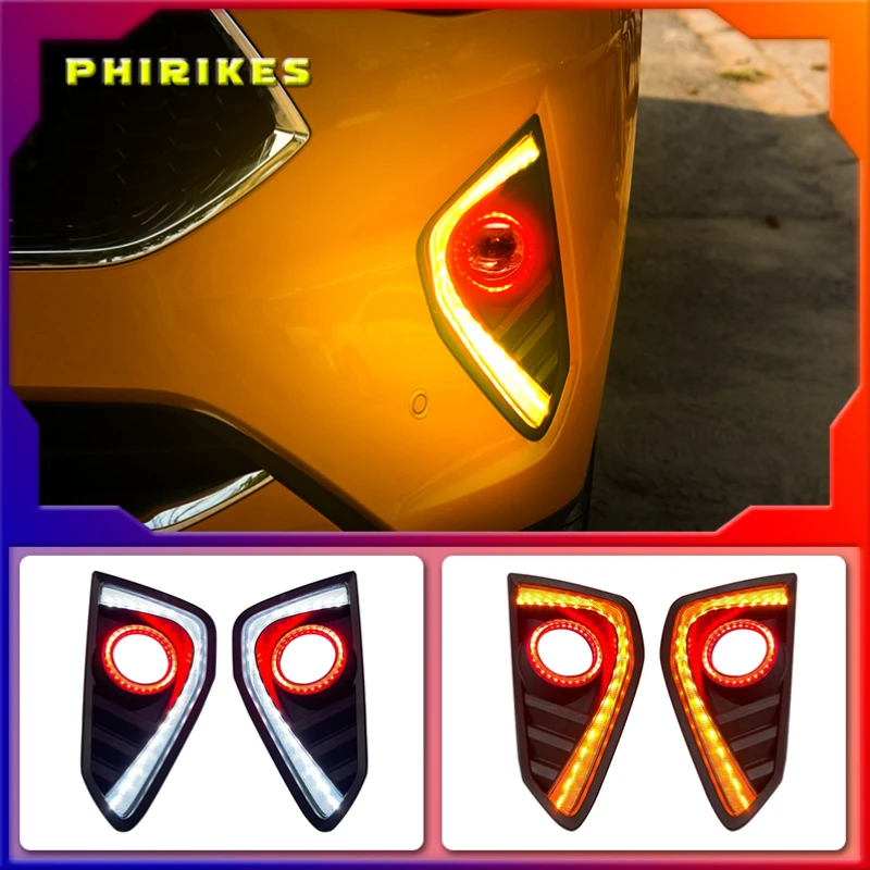 

For Haval F7 F7X Turn Yellow and Blue Signal Relay Waterproof Car DRL 12V LED Daytime Running Light Fog Lamp