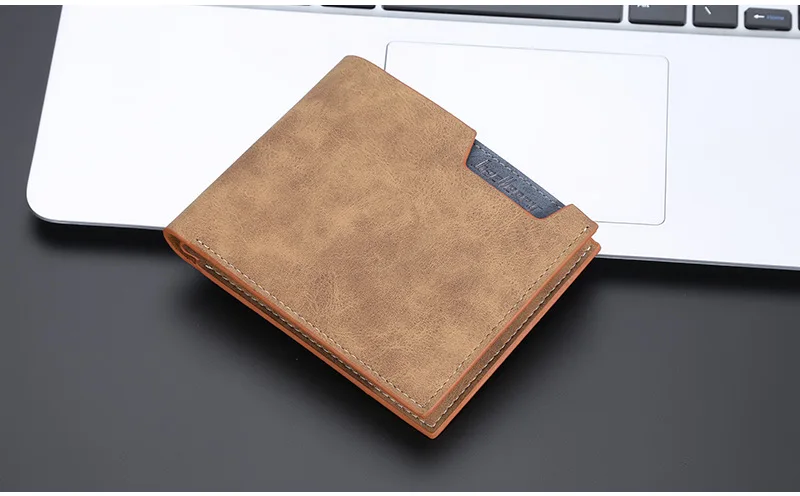 Baellerry Men Wallets Short Name Engraving Card Holder Classic Male Wallet Simple Photo Holder Name Engraved Brand Men_voghion.com