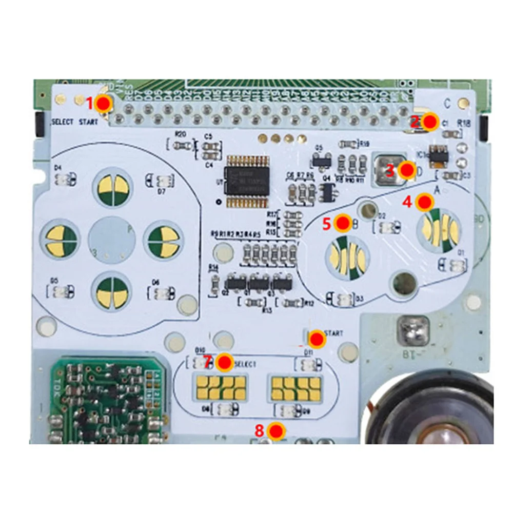 

GBC Key Lighting Component LED Color Changing Button PCB Board For Gameboy Modify Accessories