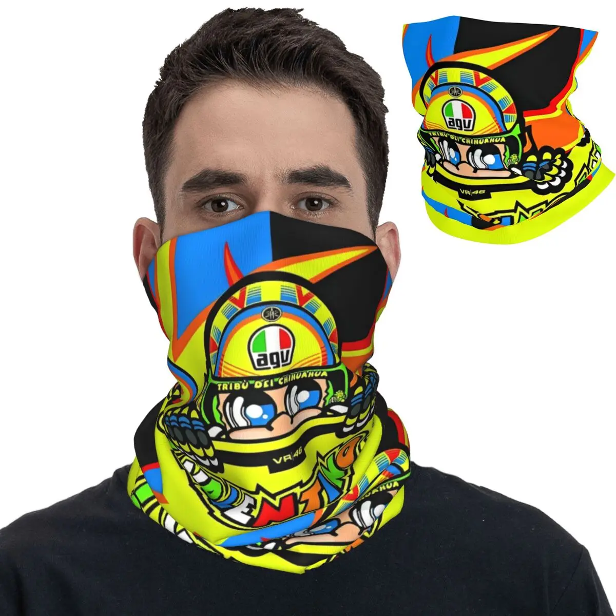 Cycling Bandana Neck Wrap Neck Gaiter Bandana Neck Cover Multifunctional Bandana Motorcycle Bandana Motorcycle Racing Motor Bandana Neck Cover Printed R-Rossis Balaclavas Magic Scarf Multi-use Cycling Running for Men Women Adult
