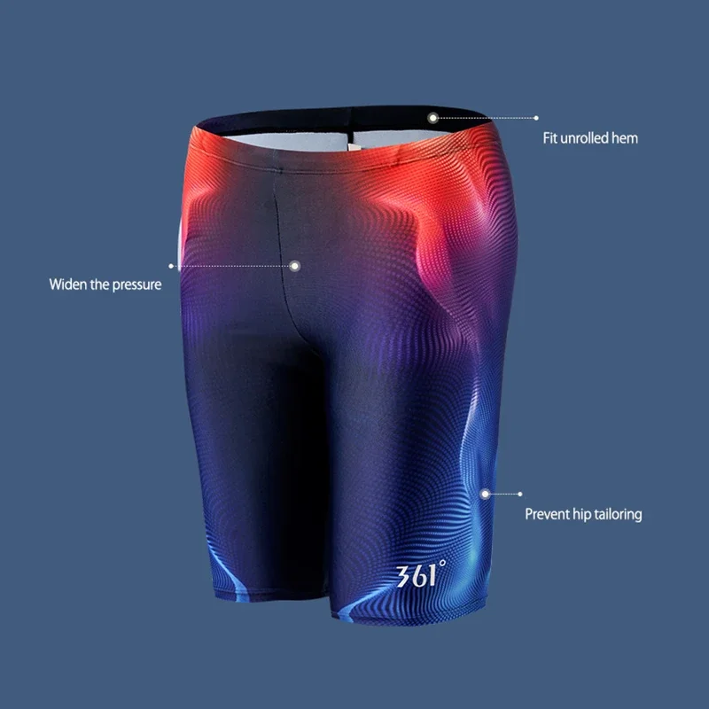 Men Swim Trunks Swimsuit Endurance Athletic Training Quick Dry Racing Swimming Shorts Swimwear Men Swim Jammers