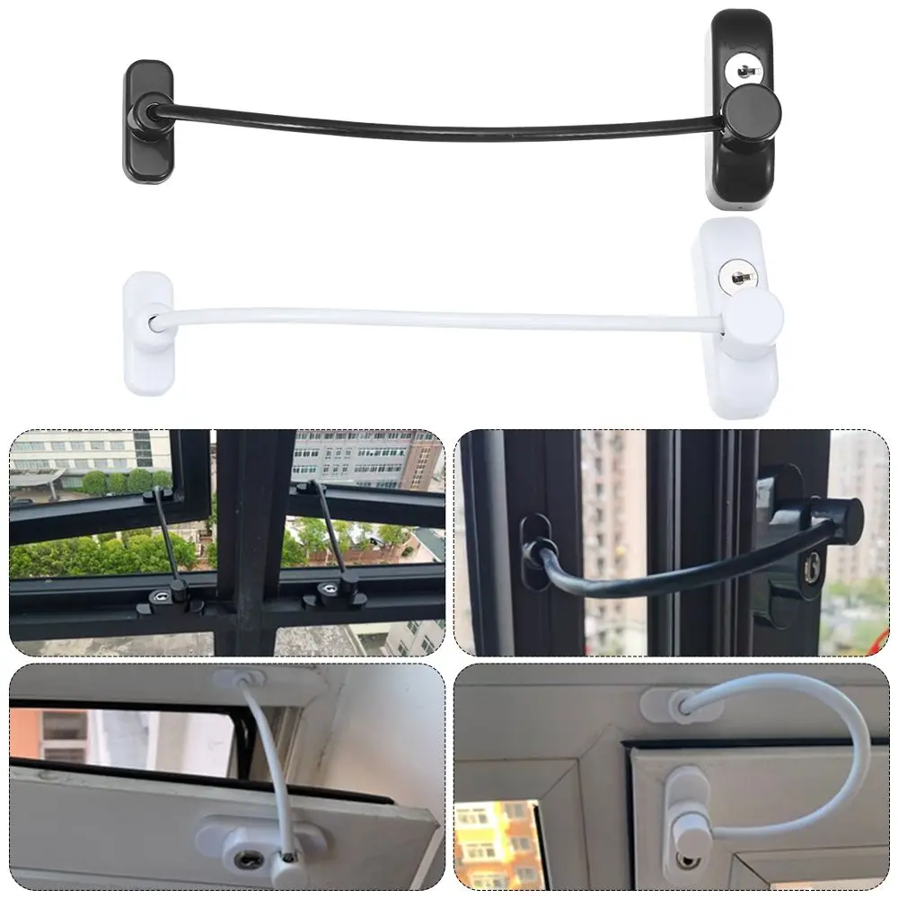 Window Security Cable Lock Restrictor for Home Safety