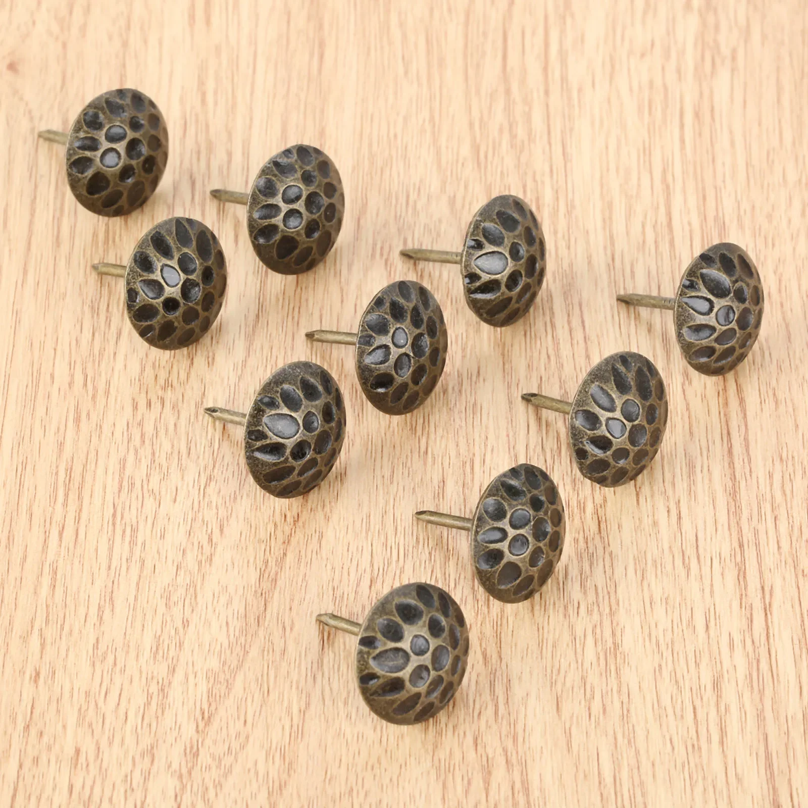 10Pcs 19*20mm Antique Bronze Upholstery Nails Tacks Jewelry Wood Box Sofa Decorative Nails Tacks Stud Pushpin Furniture Hardware upholstery nail