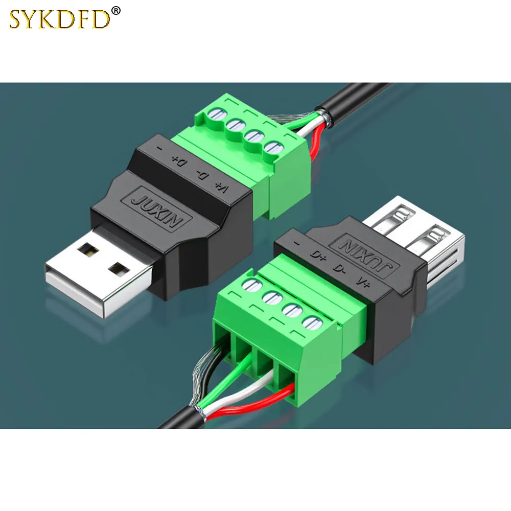 

2PCS Male/Female USB Solderless Plug USB Male female Mobile phone Keyboard Mouse Connector USB Plug