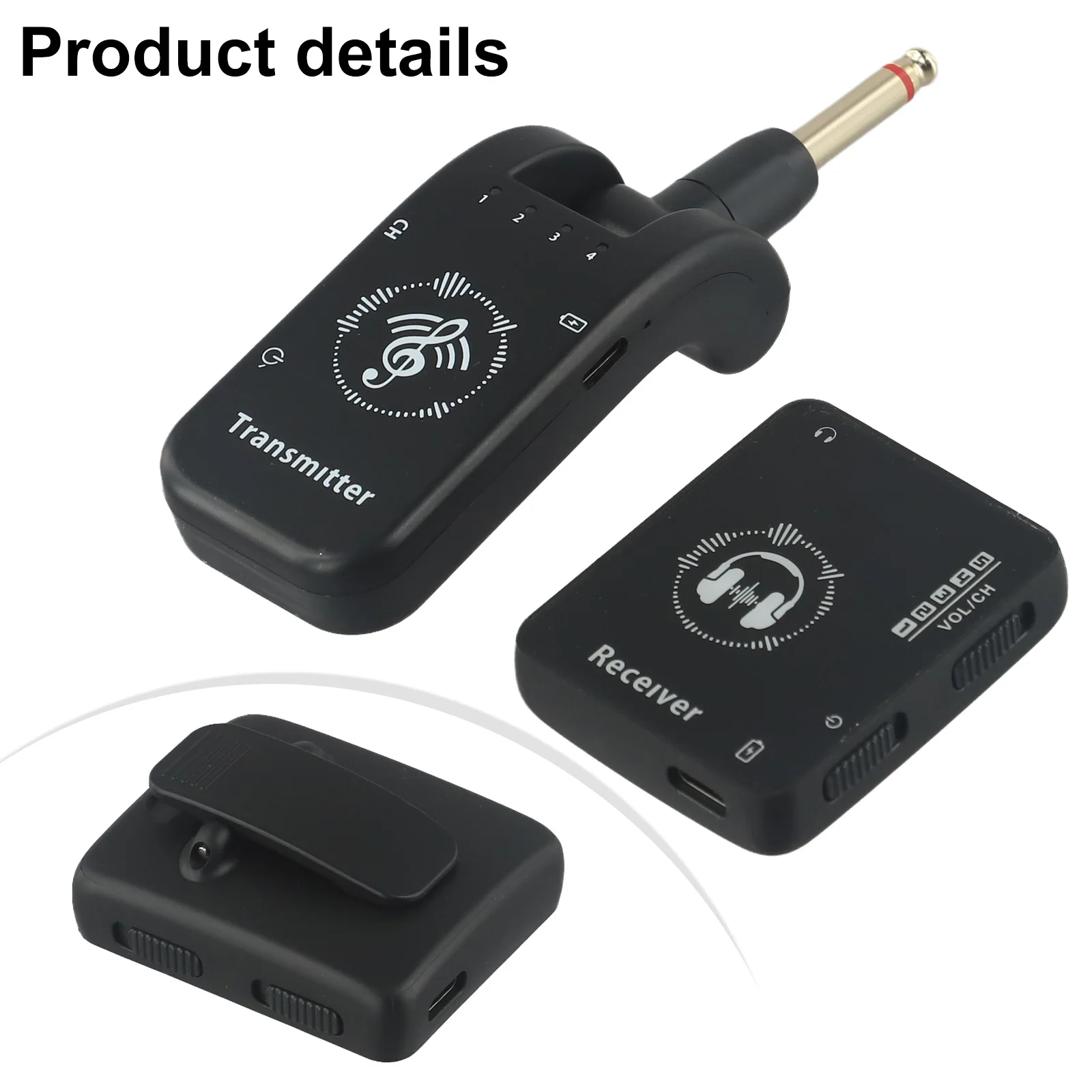 Wireless IEM System Transmitter Receiver 2.4GHz Band Wireless Ear Monitor Automatic Pairing Connector Play Headphone Receiver