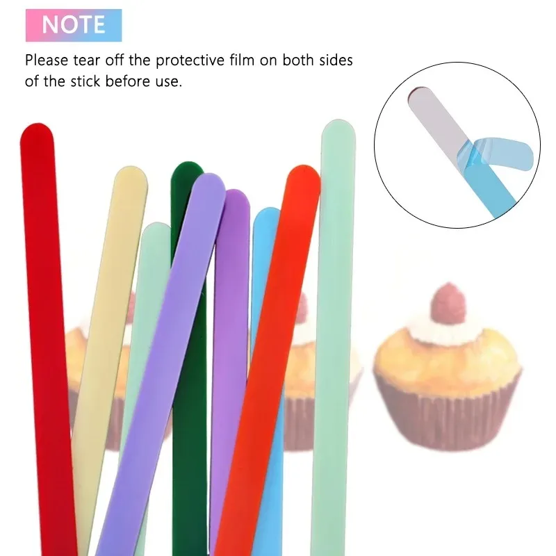 Description Picture 3 of item10Pcs DIY Acrylic Ice Summer Reusable Popsicle 11.3x1cm Crafts Sticks Ice Cream Sticks Cakesicle Ice Pop Candy Popsicle Mold