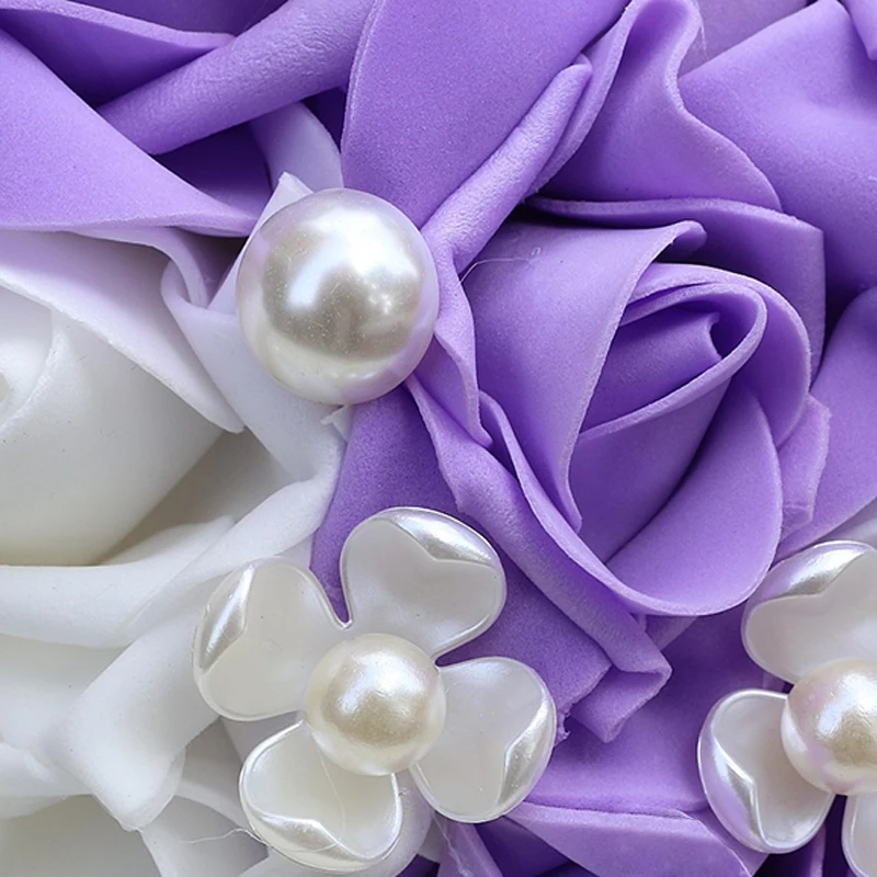 Wedding Bouquets for Bride Artificial Purple Flower for Wedding Bridesmaid Bouquet Wedding Decoration Silk Flowers 1PC