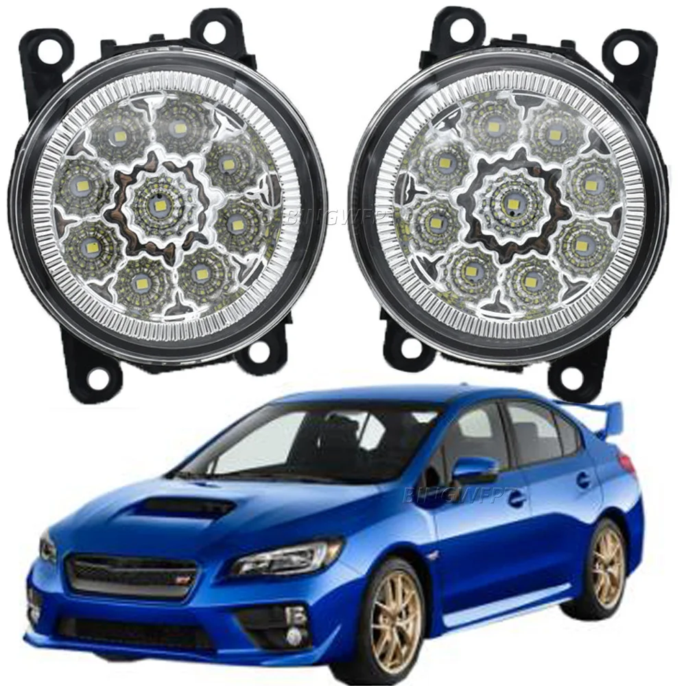 2PCS Fog Lamps Car Front Bumper LED Fog Light Assembly Daytime Running Lights DRL 12V H11 fog
