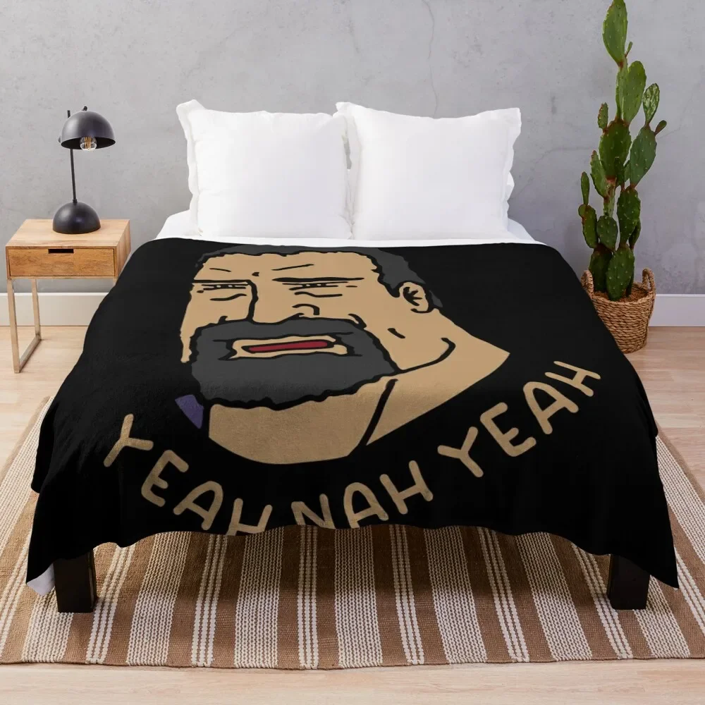 

Mike Nolan Yeah Nah Yeah Throw Blanket manga Heavy Polar Blankets
