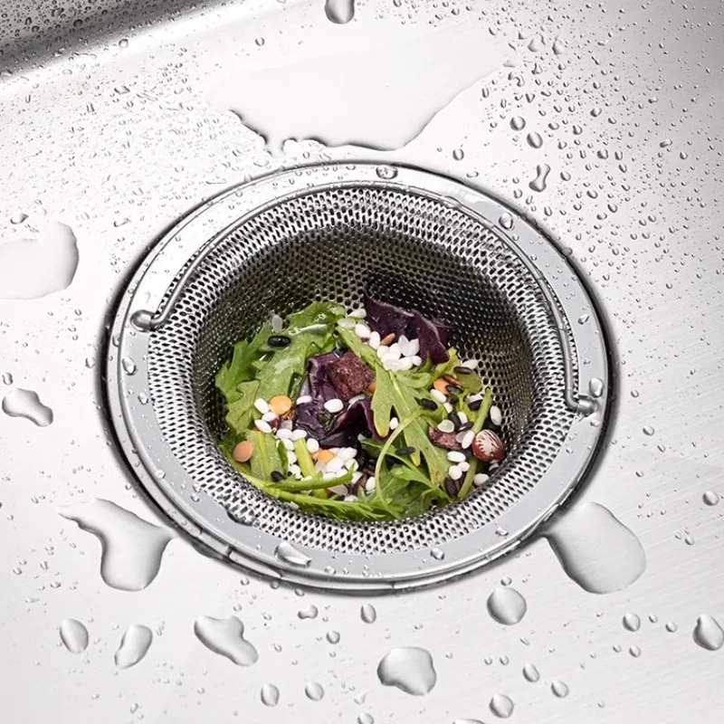 Stainless Steel Kitchen Sink Filter Network For Vegetable Washing Basin Sink Sewer Residue Filtration Anti Clogging Leakage Net