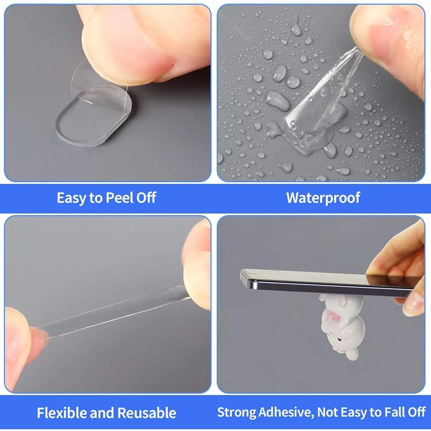 120pcs Mounting Putty Clear Double Sided Gel Removable Sticky Dots for Balloons Crafts Festival Party Hanging Home Office Decor double sided glue pads