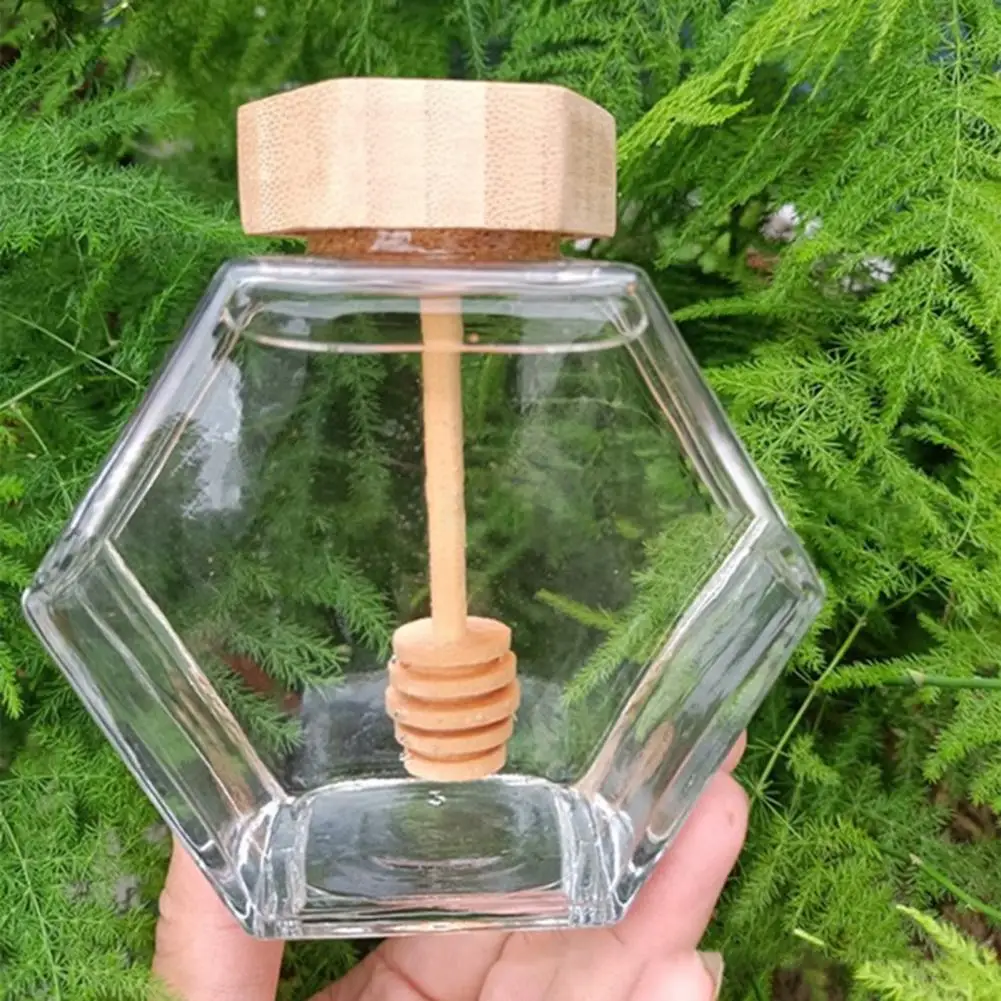Bottle Honey Storage Glass Glass Spice Container Box Honey Glass